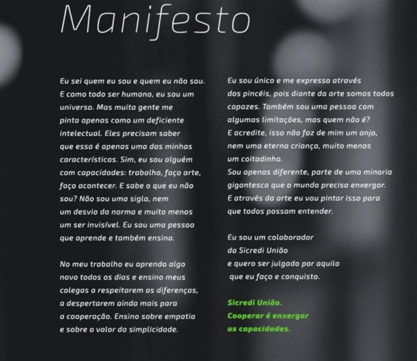 Manifesto – Inclusão social